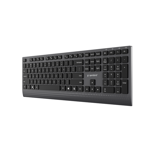 Slimline bedraad multimedia toetsenbord met Type-C-adapter, US-layout