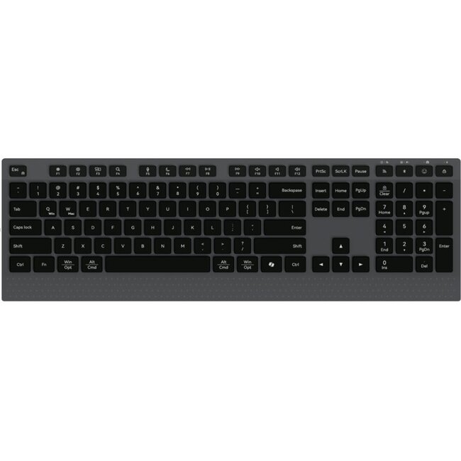 Slimline bedraad multimedia toetsenbord met Type-C-adapter, US-layout