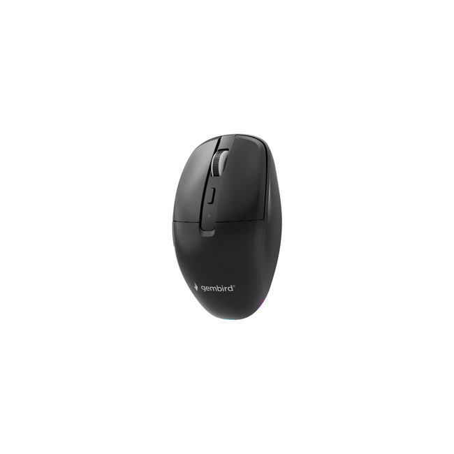 Dual-mode draadloze muis met 6 knoppen, 2.4G+BT, zwart