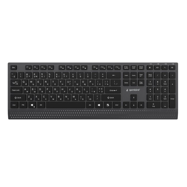Slimline bedraad multimedia toetsenbord met Type-C-adapter, US-layout
