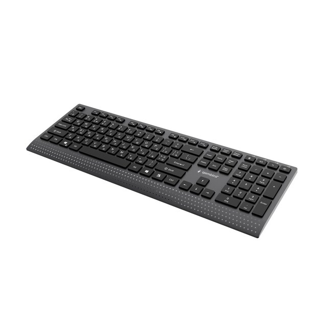 Slimline bedraad multimedia toetsenbord met Type-C-adapter, US-layout