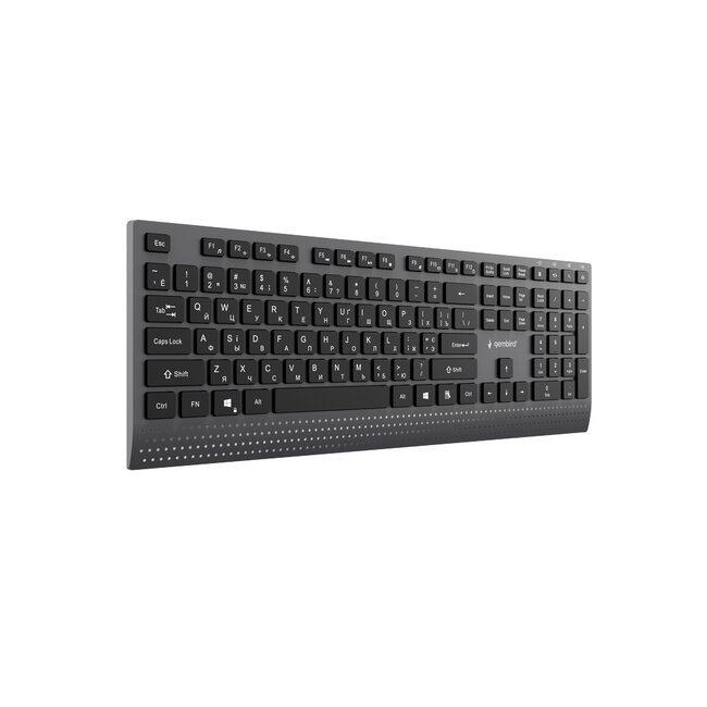 Slimline bedraad multimedia toetsenbord met Type-C-adapter, US-layout