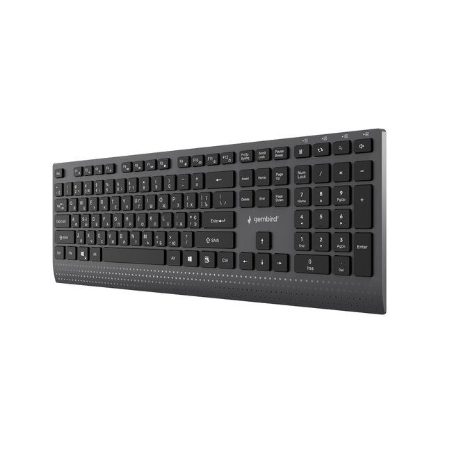 Slimline bedraad multimedia toetsenbord met Type-C-adapter, US-layout