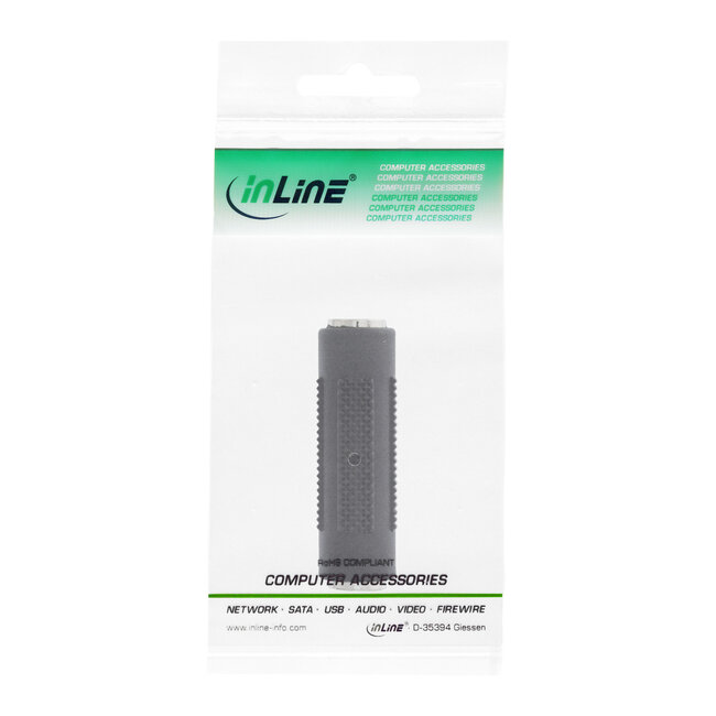 InLine® Audio adapter, 3,5mm jack  female / female, stereo