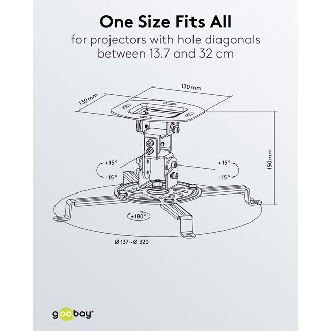 Goobay Projector Ceiling Mount (M)