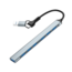 7-poorts USB-hub (1x USB 3.2 + 6x USB 2.0), USB-A + USB-C, zilver