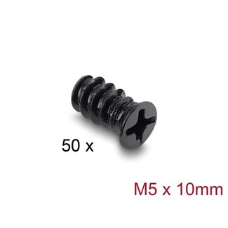 DeLOCK Delock Fan Screw M5 x 10 mm 50 pcs black