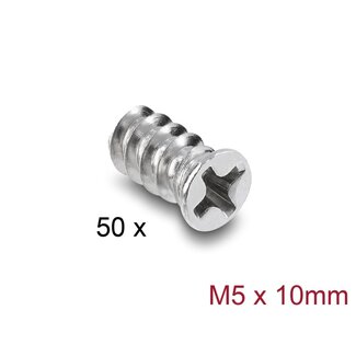DeLOCK Delock Fan Screw M5 x 10 mm 50 pcs silver