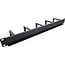 InLine® 19" kabelmanagementpaneel, 5 kunststof beugels, RAL 9005, zwart