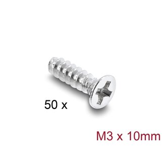 DeLOCK Delock Fan Screw M3 x 10 mm 50 pcs silver