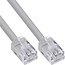 RJ12 telecom kabel | rond | koper | grijs | 5 meter