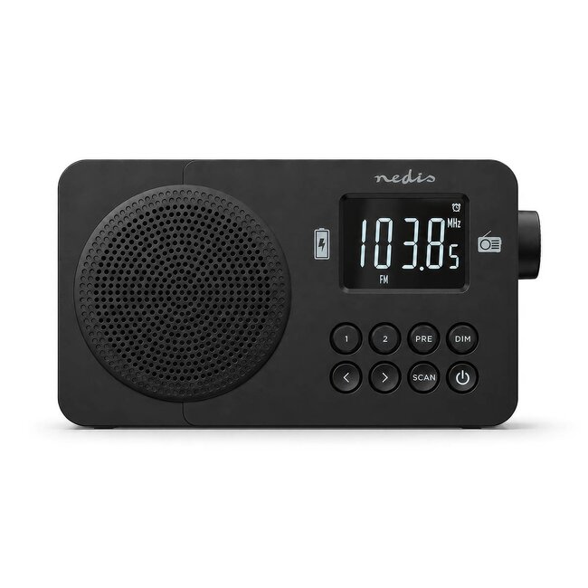 Nedis portable radio | FM-radio, Bluetooth en AUX | 2W | zwart