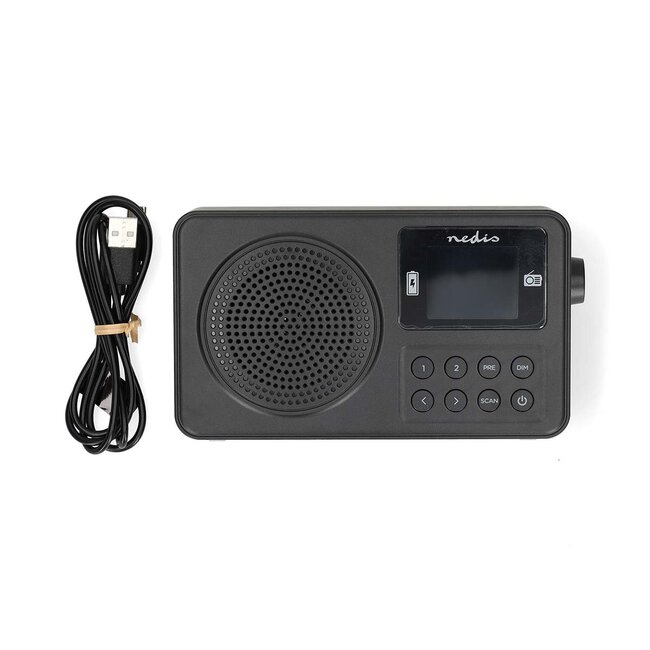 Nedis portable radio | FM-radio, Bluetooth en AUX | 2W | zwart