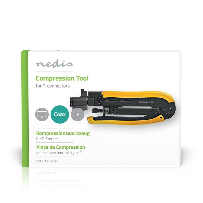 Nedis krimptang voor F compressie connectoren