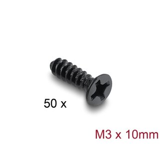 DeLOCK Delock Fan Screw M3 x 10 mm 50 pcs black