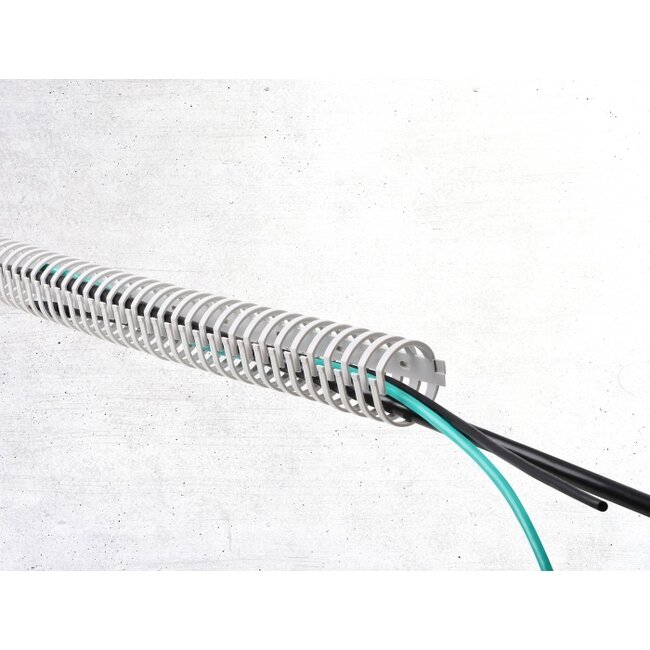 Delock Cable Duct flexible self-adhesive screwable 45 x 46 mm - length 50 cm grey