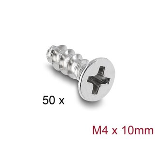 DeLOCK Delock Fan Screw M4 x 10 mm 50 pcs silver