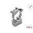 Delock Cable Conduit Holder with locking clip, screw-on for 16 mm cable protection sleeve, 100 pieces, grey