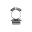 Delock Cable Conduit Holder with locking clip, screw-on for 16 mm cable protection sleeve, 100 pieces, grey