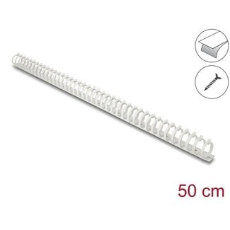 DeLOCK Delock Cable Duct flexible self-adhesive screwable 25 x 26 mm - length 50 cm grey
