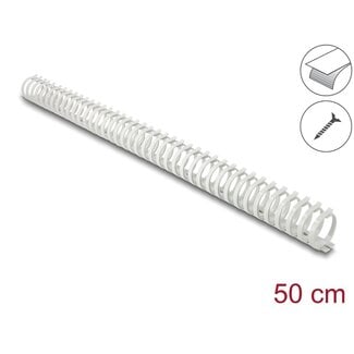 DeLOCK Delock Cable Duct flexible self-adhesive screwable 34 x 35 mm - length 50 cm grey