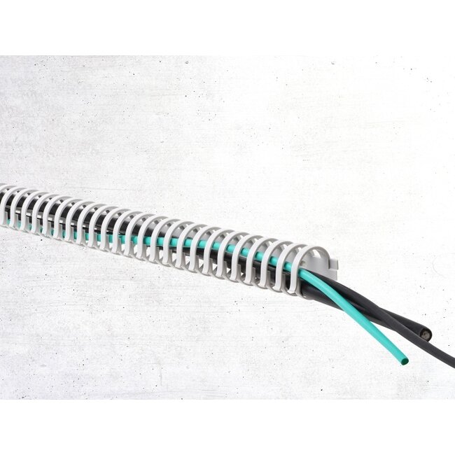 Delock Cable Duct flexible self-adhesive screwable 34 x 35 mm - length 50 cm grey