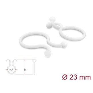 DeLOCK Delock Cable Drill Ø 23 mm transparent, 100 pieces