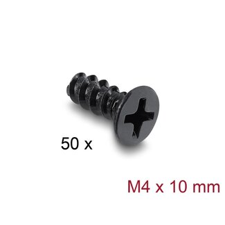 DeLOCK Delock Fan Screw M4 x 10 mm 50 pcs black
