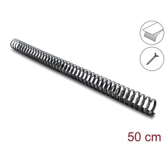 DeLOCK Delock Cable Duct flexible self-adhesive screwable 34 x 35 mm - length 50 cm black