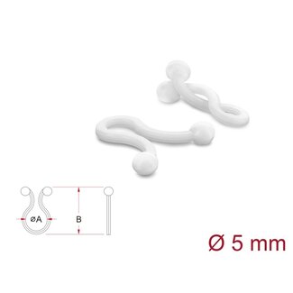 DeLOCK Delock Cable Drill Ø 5 mm transparent, 100 pieces