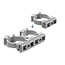 Delock Cable Conduit Holder with locking clip, screw-on for 25 mm cable protection sleeve, 100 pieces, grey