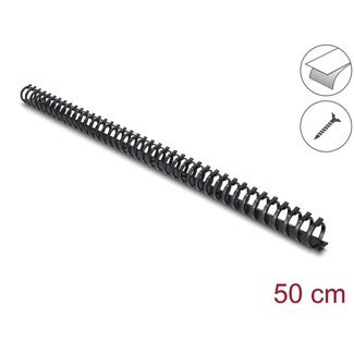 DeLOCK Delock Cable Duct flexible self-adhesive screwable 25 x 26 mm - length 50 cm black