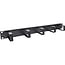 InLine® 19" kabelmanagementpaneel, 5 kleine beugels, RAL9005, zwart