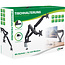 InLine® bureausteun met lifter & USB/audio, 2 monitoren tot 81cm (32"), zwart