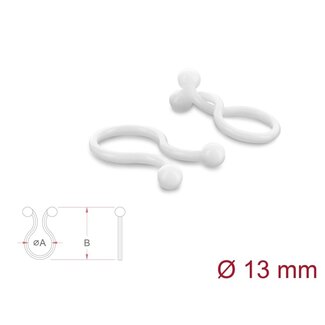 DeLOCK Delock Cable Drill Ø 13 mm transparent, 100 pieces