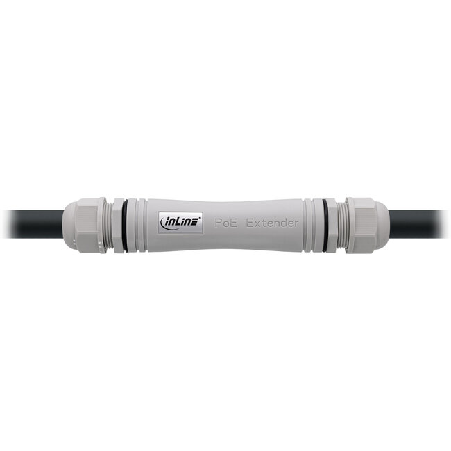 InLine® PoE+-extender, 30W, 1Gb/s, IP67, cascadeerbaar