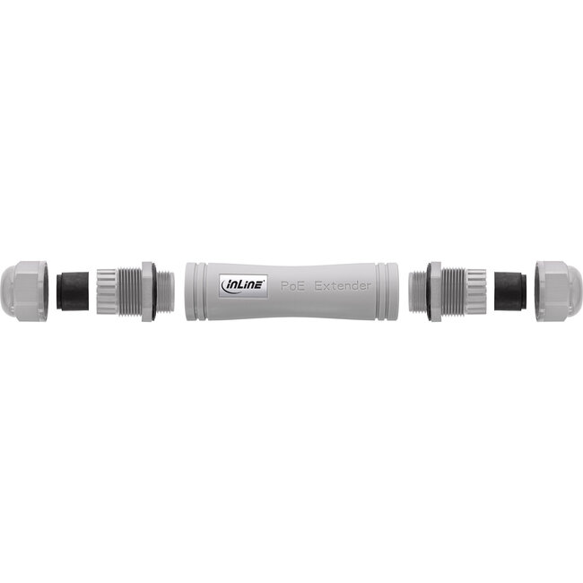 InLine® PoE+-extender, 30W, 1Gb/s, IP67, cascadeerbaar
