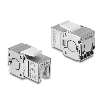 DeLOCK Delock Keystone Module RJ45 jack to LSA Cat.6A shielded tool-free with dust protection flap