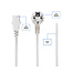Netsnoer (C13), 0,75 mmÂ², 10 A. 1,8 m, wit