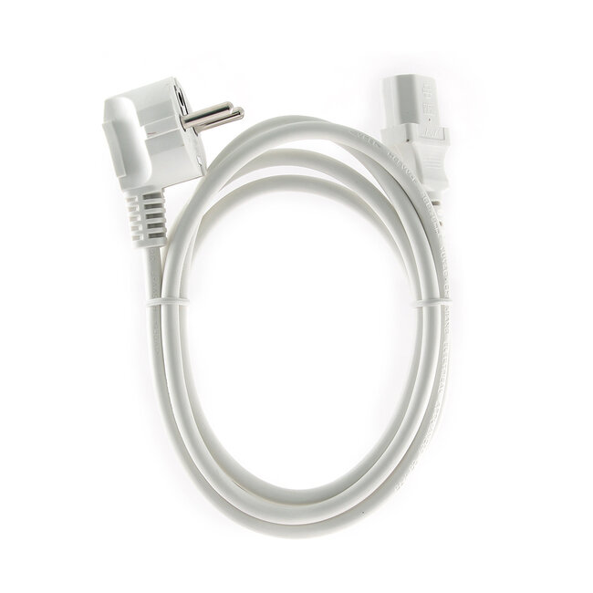 Netsnoer (C13), 0,75 mmÂ², 10 A. 1,8 m, wit