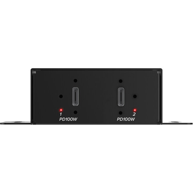 InLine® Industriële USB-C 2-poorts minilader, PD 200 W