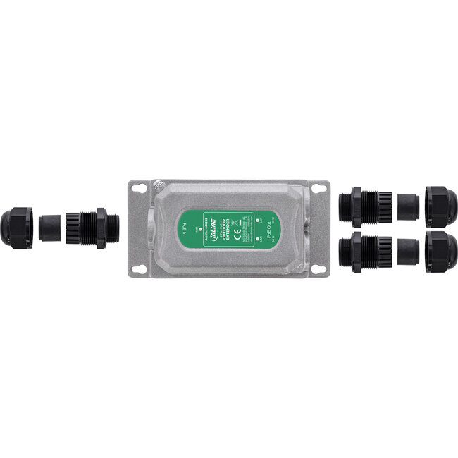 InLine® Gigabit PoE-extender, 90W, 2 poorten, IP67, IEEE 802.3bt