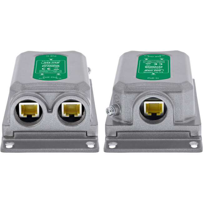 InLine® Gigabit PoE-extender, 90W, 2 poorten, IP67, IEEE 802.3bt