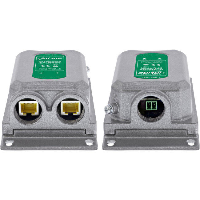 InLine® PoE++-splitter, 60W, 12V, 1Gb/s, IP67, IK10