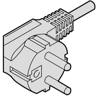 Schroff SCHROFF netsnoer, SCHUKO/UTE naar IEC C13, 2,5 m, zwart