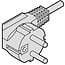 SCHROFF netsnoer, SCHUKO/UTE naar IEC C13, 2,5 m, zwart