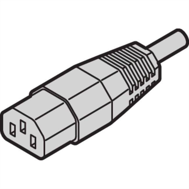 SCHROFF netsnoer, SCHUKO/UTE naar IEC C13, 2,5 m, zwart