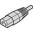 SCHROFF netsnoer, SCHUKO/UTE naar IEC C13, 2,5 m, zwart