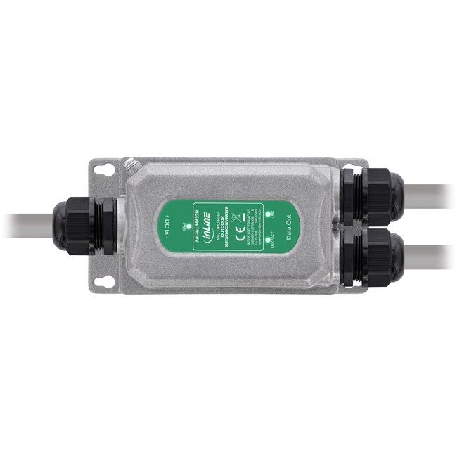 InLine® PoE+ mediaconverter, 1Gb/s, RJ45/SFP, IP67, IK10