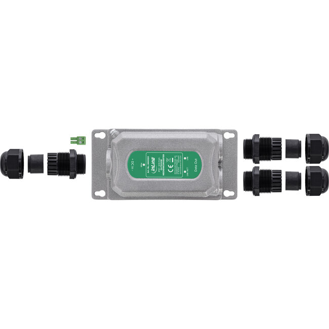 InLine® PoE+ mediaconverter, 1Gb/s, RJ45/SFP, IP67, IK10